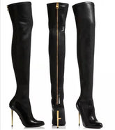 Long Boots Woman Thin Heel Ladies Pointed Toe Party-BS01043-Veeddydropshipping